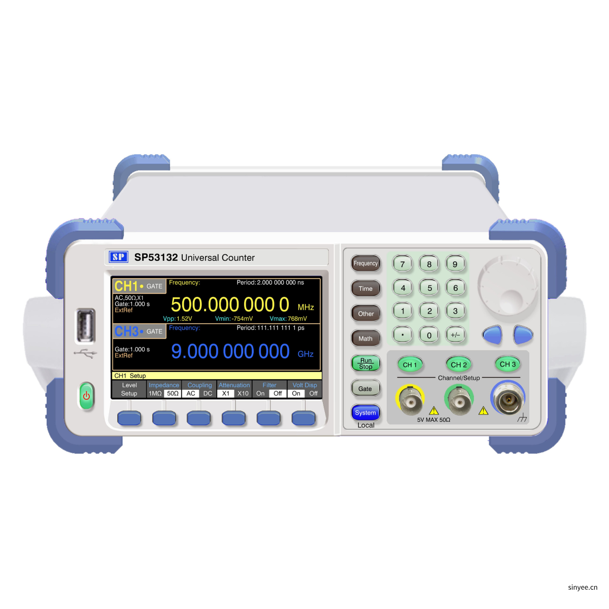 SP53132通用計數(shù)器 10位雙路 0.14mHz~500MHz/1.5GHz/2.5GHz/3GHz/6GHz/9GHz